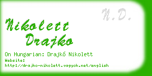 nikolett drajko business card